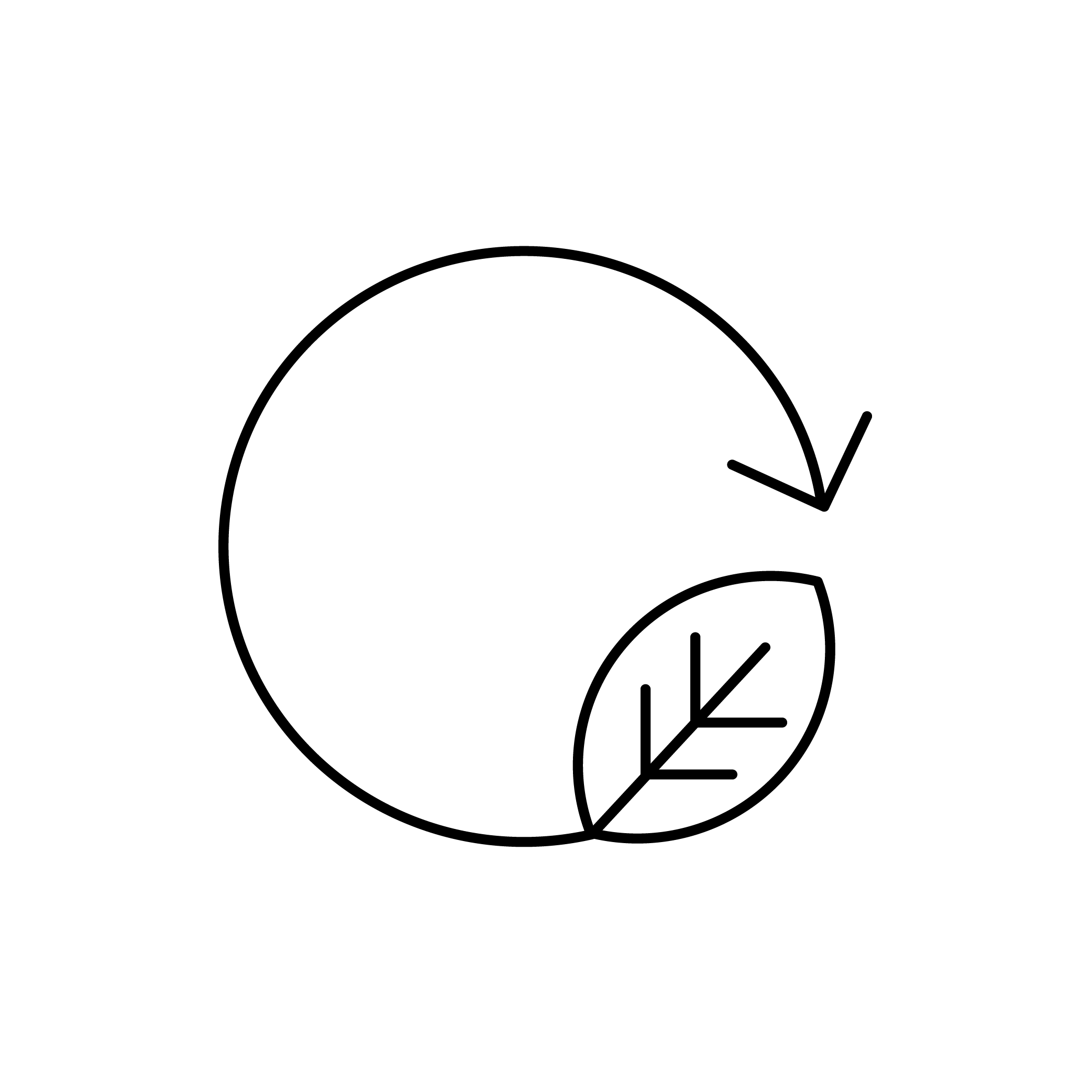 Circular leaf icon