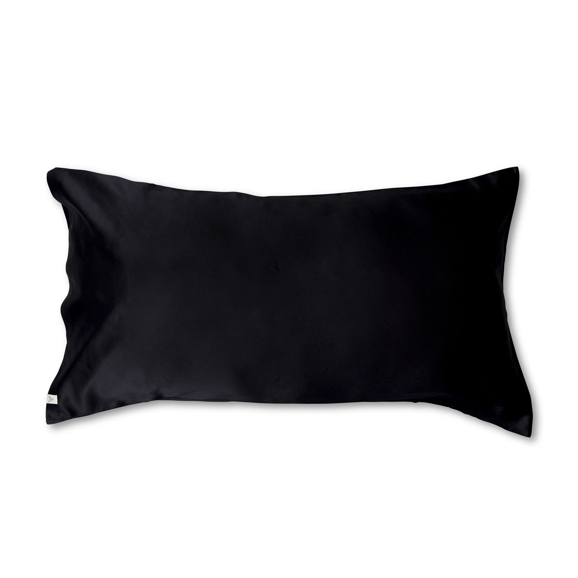 Black ethical peace silk pillowcase, king size
