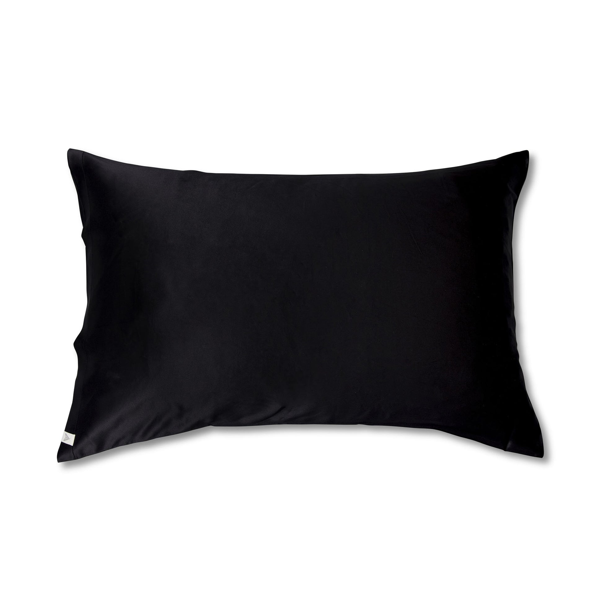 Black ethical peace silk pillowcase, standard size